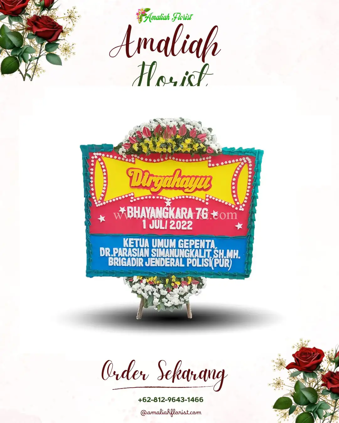 Papan Bunga HUT Ulang Tahun Gedong